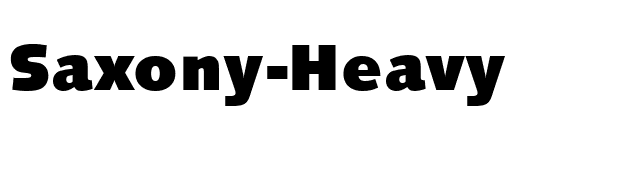 Saxony-Heavy font preview