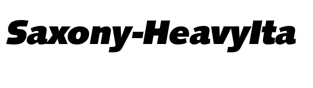 Saxony-HeavyIta font preview