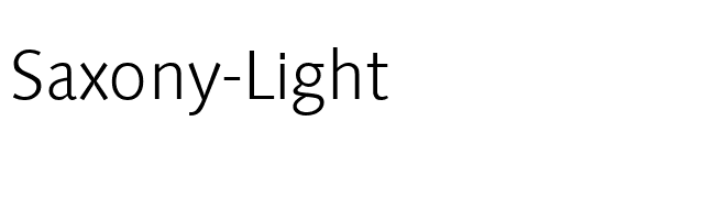 Saxony-Light font preview