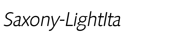 Saxony-LightIta font preview