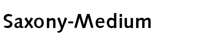 Saxony-Medium font preview