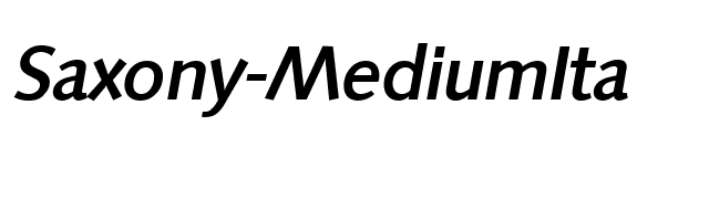 Saxony-MediumIta font preview
