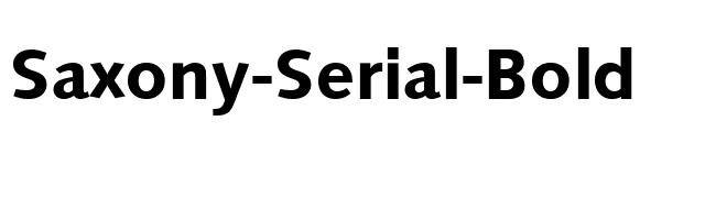 Saxony-Serial-Bold font preview