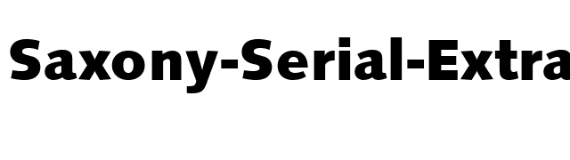 Saxony-Serial-ExtraBold-Regular font preview