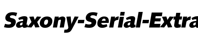 Saxony-Serial-ExtraBold-RegularItalic font preview