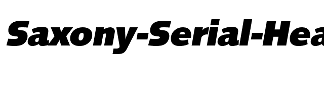 Saxony-Serial-Heavy-RegularItalic font preview