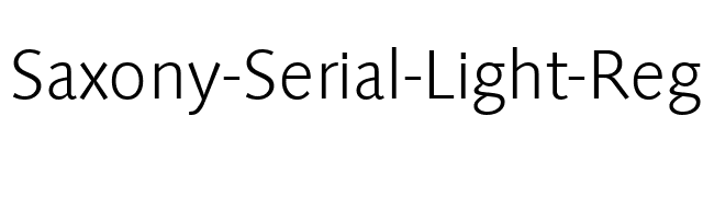 Saxony-Serial-Light-Regular font preview