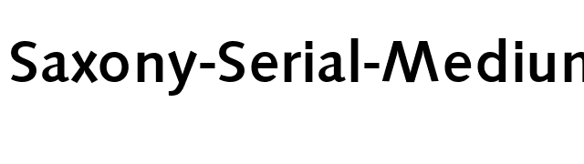 Saxony-Serial-Medium-Regular font preview