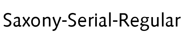 Saxony-Serial-Regular font preview