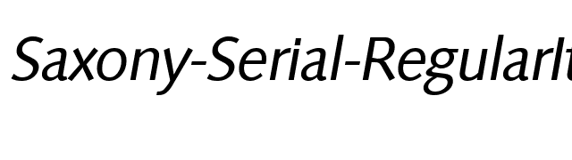 Saxony-Serial-RegularItalic font preview