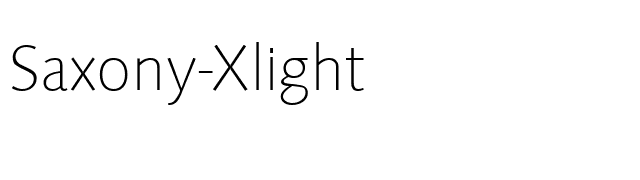 Saxony-Xlight font preview