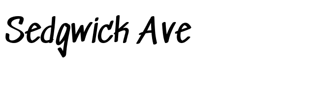 Sedgwick Ave font preview
