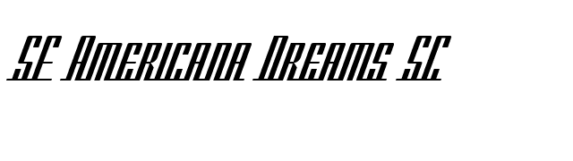 SF Americana Dreams SC font preview