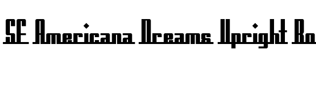 SF Americana Dreams Upright Bold font preview