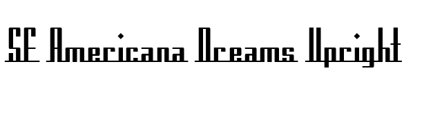 SF Americana Dreams Upright font preview