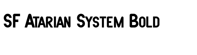 SF Atarian System Bold font preview