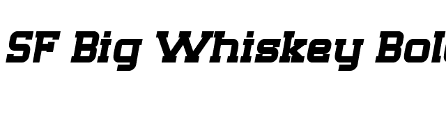 SF Big Whiskey Bold font preview