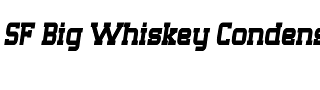 SF Big Whiskey Condensed Bold font preview