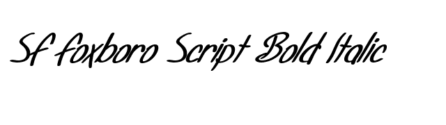 SF Foxboro Script Bold Italic font preview