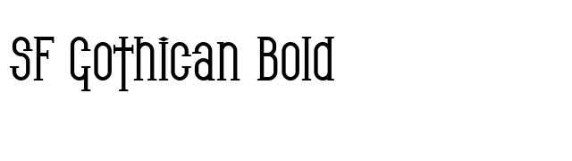 SF Gothican Bold font preview