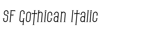 SF Gothican Italic font preview