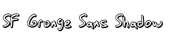 SF Grunge Sans Shadow font preview