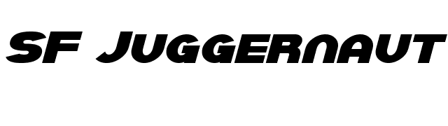 SF Juggernaut Bold Italic font preview