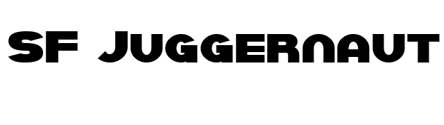 SF Juggernaut Bold font preview