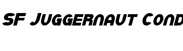 SF Juggernaut Condensed Italic font preview