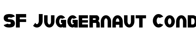 SF Juggernaut Condensed font preview