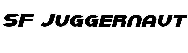 SF Juggernaut Italic font preview