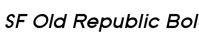 SF Old Republic Bold Italic font preview
