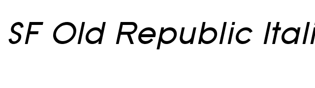 SF Old Republic Italic font preview