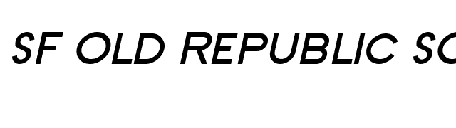 SF Old Republic SC Bold Italic font preview