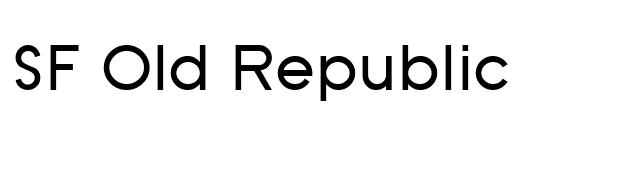 SF Old Republic font preview