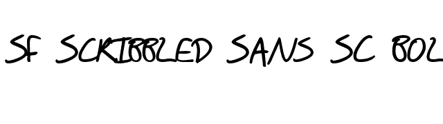 SF Scribbled Sans SC Bold font preview