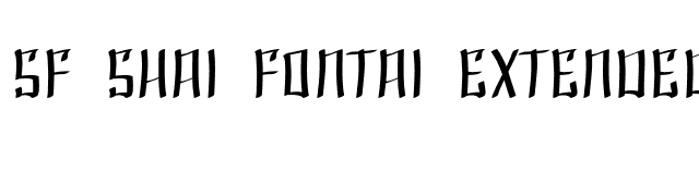SF Shai Fontai Extended font preview