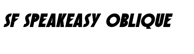 SF Speakeasy Oblique font preview