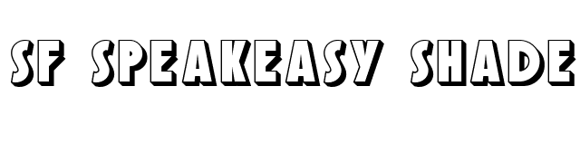 SF Speakeasy Shaded font preview