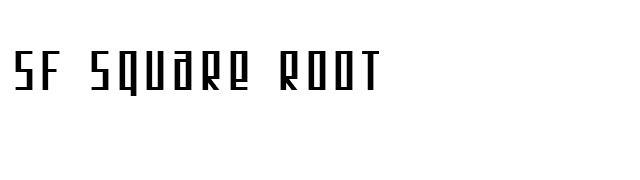 SF Square Root font preview