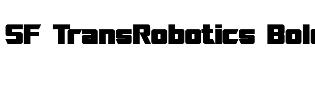 SF TransRobotics Bold font preview