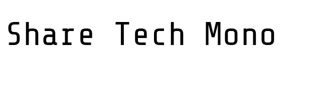 Share Tech Mono font preview