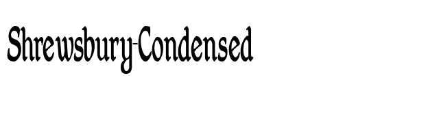 Shrewsbury-Condensed font preview