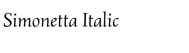 Simonetta Italic font preview