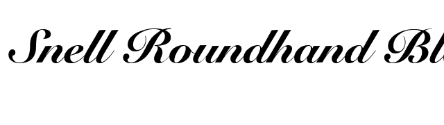 Snell Roundhand Black Script font preview