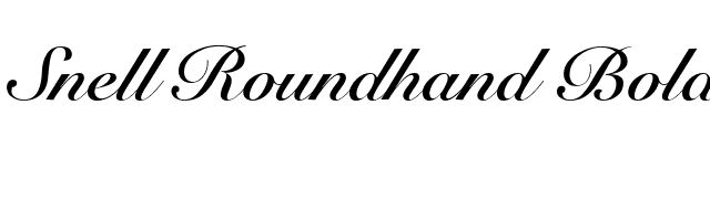 Snell Roundhand Bold Script font preview