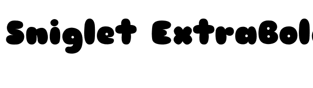 Sniglet ExtraBold font preview