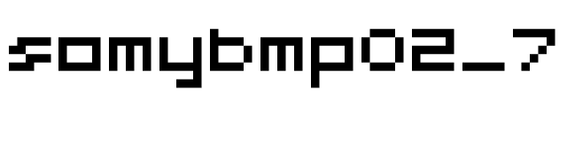 somybmp02_7 font preview