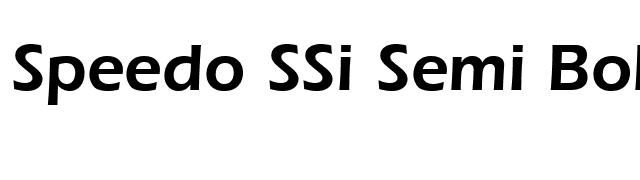 Speedo SSi Semi Bold font preview