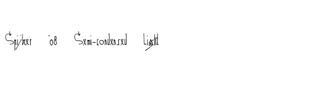 Spijker '08 Semi-condensed Light font preview